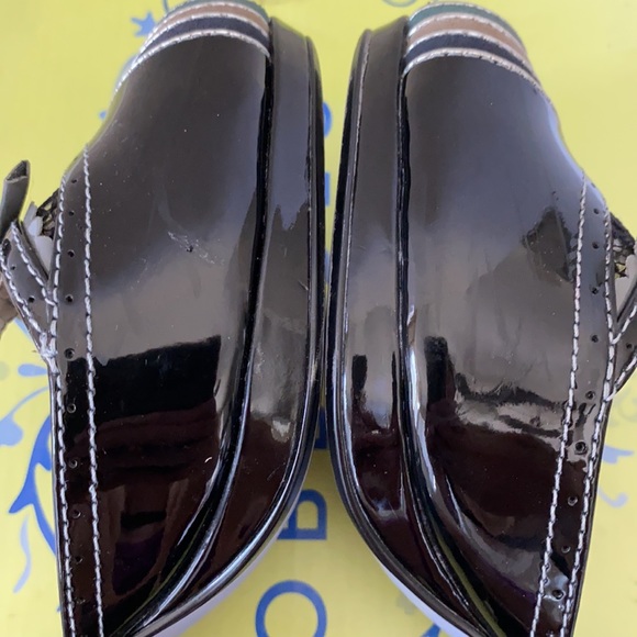 Bobbi Blu Madison black patent leather lace heels 50s 60s pinup Mary jane 8.5 - Picture 12 of 16